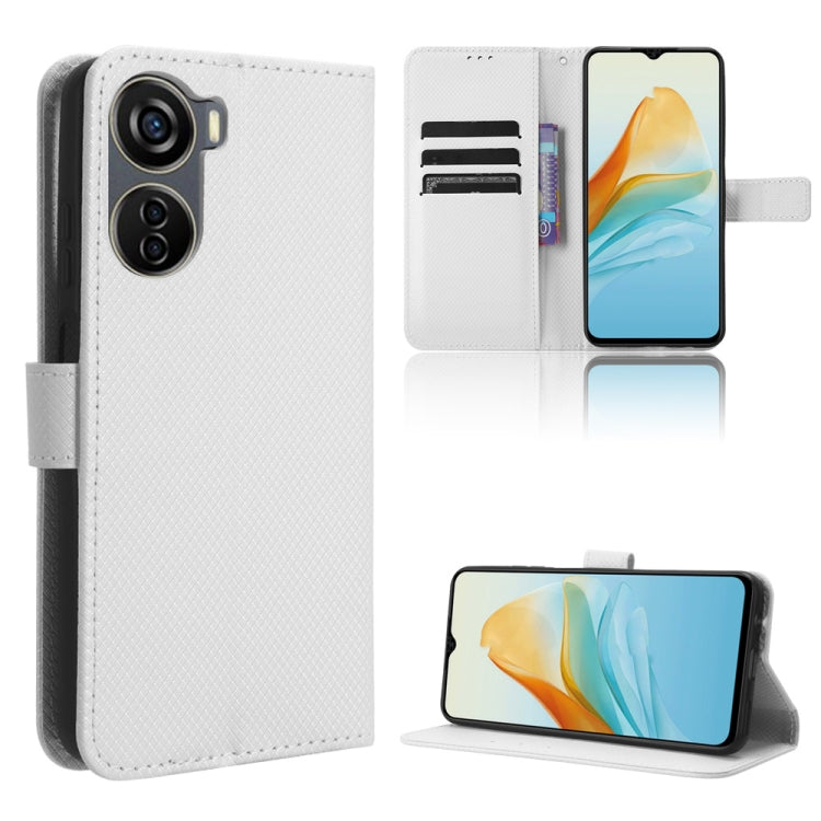 Diamond Texture Leather Phone Case, For ZTE Axon 40 Lite