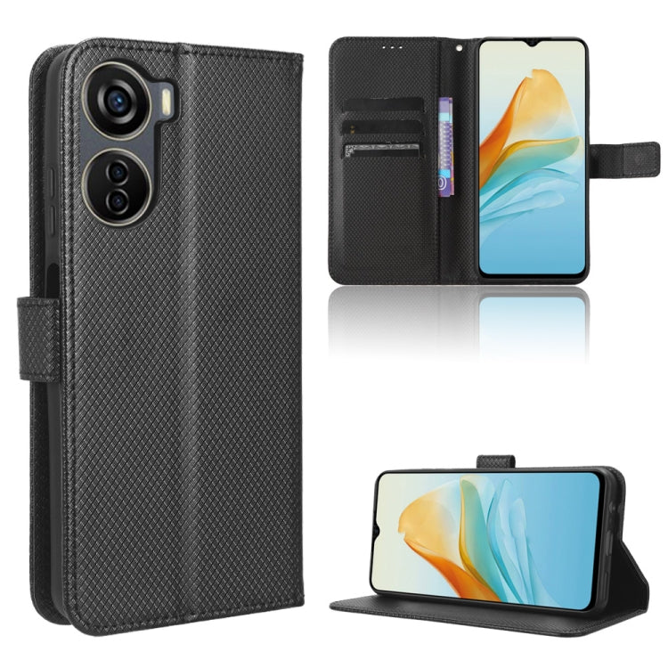 Diamond Texture Leather Phone Case, For ZTE Axon 40 Lite