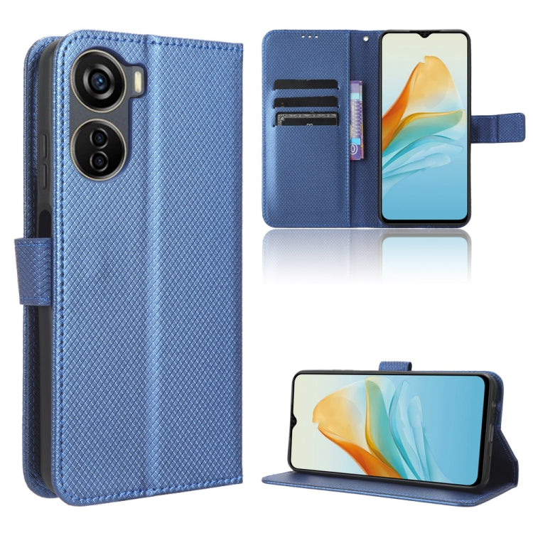 Diamond Texture Leather Phone Case, For ZTE Axon 40 Lite