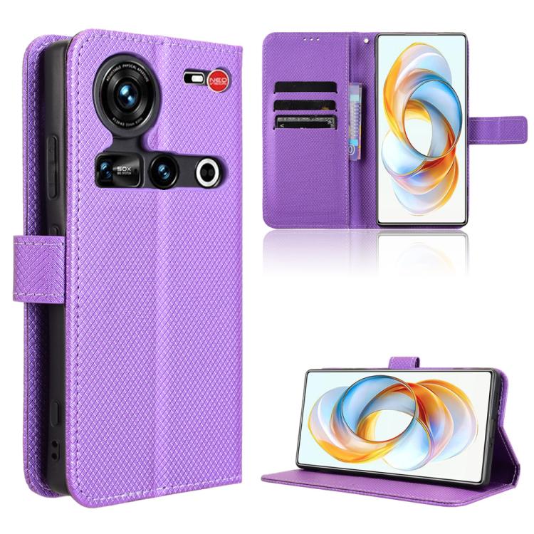 Diamond Texture Leather Phone Case, For ZTE Blade A35e Z2466, For ZTE nubia Neo 3 GT 5G, For ZTE nubia Focus 2 Ultra 5G, For ZTE nubia Focus 2 5G, For ZTE nubia Music 2, For ZTE nubia S 5G A403ZT, For ZTE Blade V70 Max, For ZTE Blade V70 Design 4G     ...