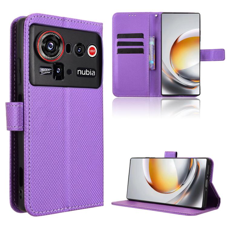 Diamond Texture Leather Phone Case, For ZTE Kantan Sumaho5 A601ZT, For ZTE nubia Neo 5 Pro 5G, For ZTE nubia Neo 5 5G, For ZTE nubia P9 Pro 5G / Optus X Pro 2 5G, For ZTE nubia Neo 5 GT 5G, For ZTE Optus X Value 5G, For ZTE nubia RedMagic 11 Air       ...