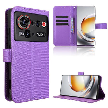 Diamond Texture Leather Phone Case, For ZTE Kantan Sumaho5 A601ZT, For ZTE nubia Neo 5 Pro 5G, For ZTE nubia Neo 5 5G, For ZTE nubia P9 Pro 5G / Optus X Pro 2 5G, For ZTE nubia Neo 5 GT 5G, For ZTE Optus X Value 5G, For ZTE nubia RedMagic 11 Air       ...