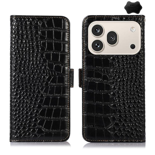 Crocodile Top Layer Cowhide Leather Phone Case, For Honor 600 Pro Global, For Honor 600 Global, For Honor 600 Lite Global, For Honor X8d 4G, For Honor X9d 5G, For Honor X7d 5G/400 Smart 5G, For Honor X6c 4G, For Honor 400 Pro Global 160.8mm            ...