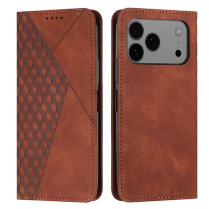 Diamond Splicing Skin Feel Magnetic Leather Phone Case, For iPhone 18 Pro / 17 Pro, For iPhone 18 Pro Max / 17 Pro Max, For iPhone 17, For iPhone 17 Air, For iPhone 15 Pro Max, For iPhone 15 Pro, For iPhone 15 Plus, For iPhone 15