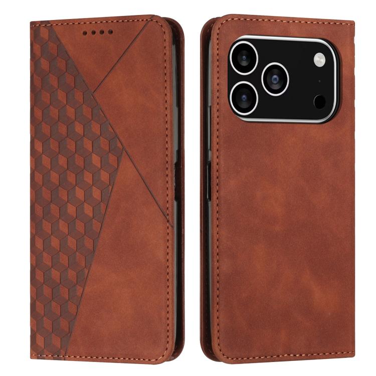 Diamond Splicing Skin Feel Magnetic Leather Phone Case, For iPhone 18 Pro / 17 Pro, For iPhone 18 Pro Max / 17 Pro Max, For iPhone 17, For iPhone 17 Air, For iPhone 15 Pro Max, For iPhone 15 Pro, For iPhone 15 Plus, For iPhone 15