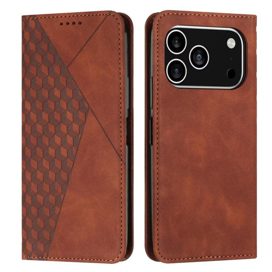 Diamond Splicing Skin Feel Magnetic Leather Phone Case, For iPhone 18 Pro / 17 Pro, For iPhone 18 Pro Max / 17 Pro Max, For iPhone 17, For iPhone 17 Air, For iPhone 15 Pro Max, For iPhone 15 Pro, For iPhone 15 Plus, For iPhone 15
