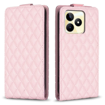 Diamond Lattice Vertical Flip Leather Phone Case, For Realme C53, For Realme C55
