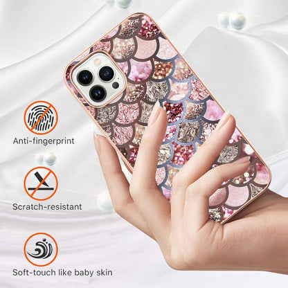 Electroplating Pattern IMD TPU Shockproof Case, For iPhone 16 Pro Max, For iPhone 16 Pro, For iPhone 16 Plus, For iPhone 16, For iPhone 15 Pro Max, For iPhone 15 Pro, For iPhone 15 Plus, For iPhone 15