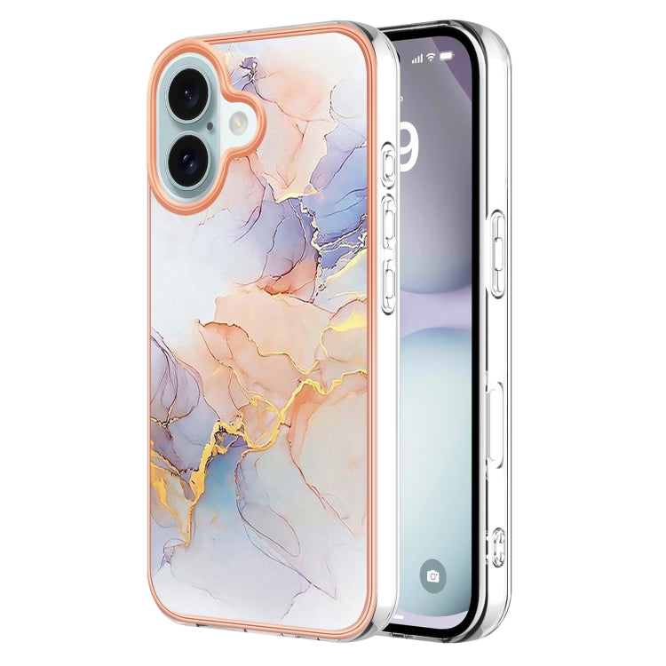 Electroplating Pattern IMD TPU Shockproof Case, For iPhone 16 Pro Max, For iPhone 16 Pro, For iPhone 16 Plus, For iPhone 16, For iPhone 15 Pro Max, For iPhone 15 Pro, For iPhone 15 Plus, For iPhone 15