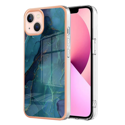 Electroplating Marble Dual-side IMD Phone Case, For iPhone 16 Pro Max, For iPhone 16 Pro, For iPhone 16 Plus, For iPhone 16, For iPhone 15 Pro Max, For iPhone 15 Pro, For iPhone 15 Plus, For iPhone 15