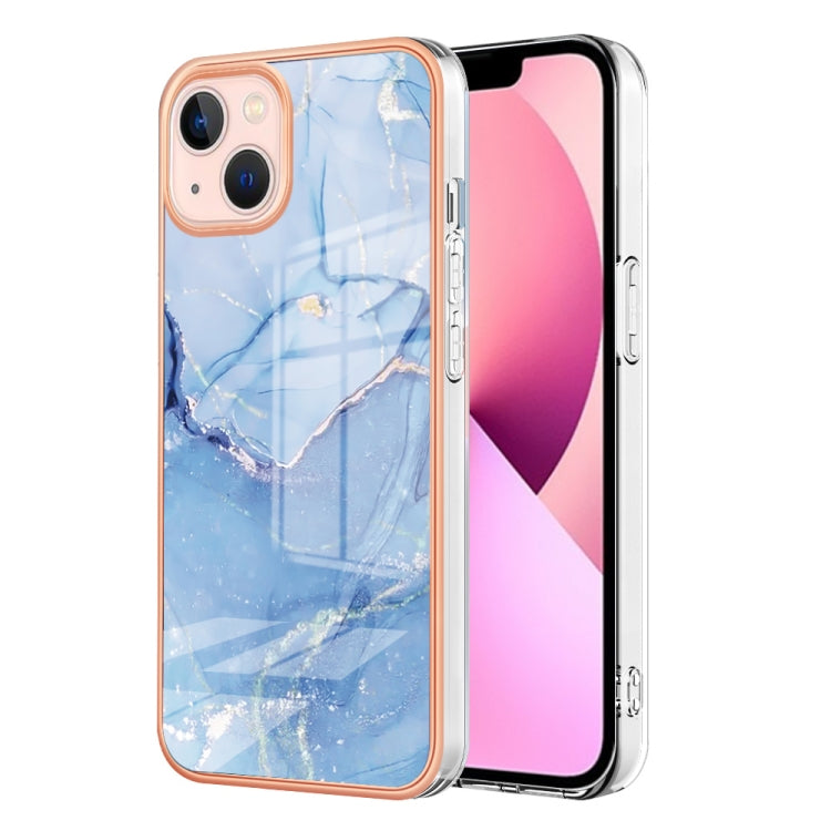 Electroplating Marble Dual-side IMD Phone Case, For iPhone 16 Pro Max, For iPhone 16 Pro, For iPhone 16 Plus, For iPhone 16, For iPhone 15 Pro Max, For iPhone 15 Pro, For iPhone 15 Plus, For iPhone 15