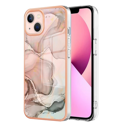 Electroplating Marble Dual-side IMD Phone Case, For iPhone 16 Pro Max, For iPhone 16 Pro, For iPhone 16 Plus, For iPhone 16, For iPhone 15 Pro Max, For iPhone 15 Pro, For iPhone 15 Plus, For iPhone 15