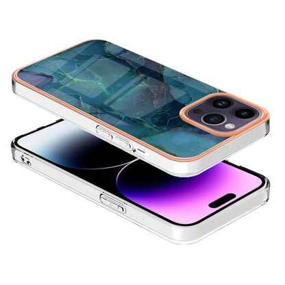 Electroplating Marble Dual-side IMD Phone Case, For iPhone 16 Pro Max, For iPhone 16 Pro, For iPhone 16 Plus, For iPhone 16, For iPhone 15 Pro Max, For iPhone 15 Pro, For iPhone 15 Plus, For iPhone 15