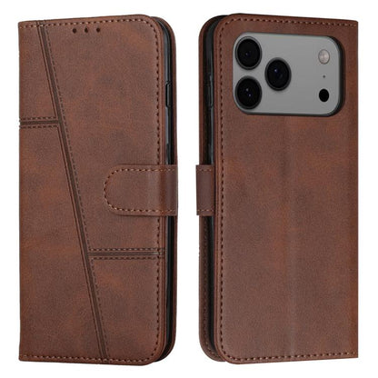 Stitching Calf Texture Buckle Leather Phone Case, For iPhone 18 Pro / 17 Pro, For iPhone 18 Pro Max / 17 Pro Max, For iPhone 17, For iPhone 17 Air, For iPhone 15 Pro Max, For iPhone 15 Pro, For iPhone 15 Plus, For iPhone 15