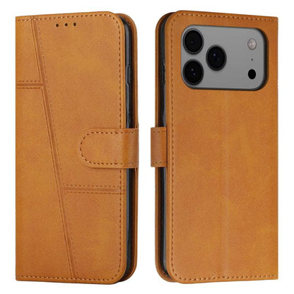 Stitching Calf Texture Buckle Leather Phone Case, For iPhone 18 Pro / 17 Pro, For iPhone 18 Pro Max / 17 Pro Max, For iPhone 17, For iPhone 17 Air, For iPhone 15 Pro Max, For iPhone 15 Pro, For iPhone 15 Plus, For iPhone 15