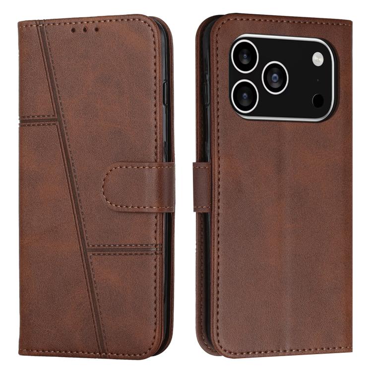 Stitching Calf Texture Buckle Leather Phone Case, For iPhone 18 Pro / 17 Pro, For iPhone 18 Pro Max / 17 Pro Max, For iPhone 17, For iPhone 17 Air, For iPhone 15 Pro Max, For iPhone 15 Pro, For iPhone 15 Plus, For iPhone 15