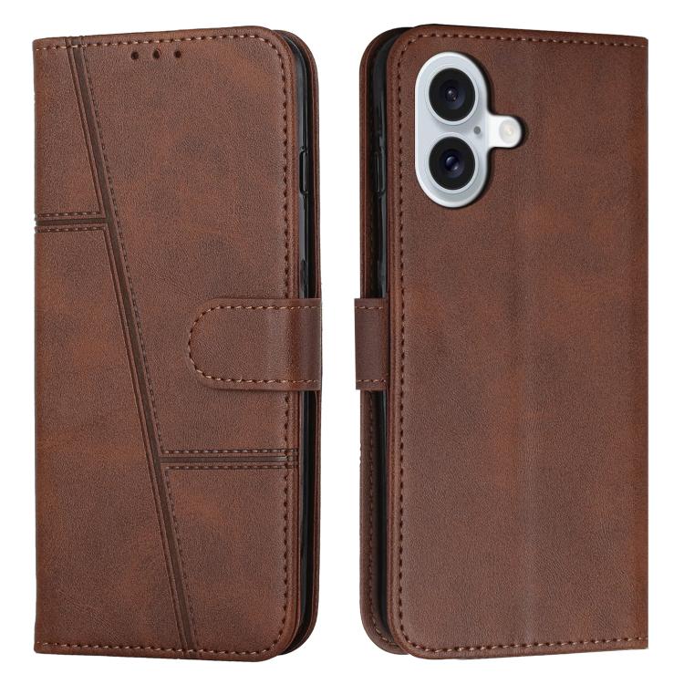 Stitching Calf Texture Buckle Leather Phone Case, For iPhone 18 Pro / 17 Pro, For iPhone 18 Pro Max / 17 Pro Max, For iPhone 17, For iPhone 17 Air, For iPhone 15 Pro Max, For iPhone 15 Pro, For iPhone 15 Plus, For iPhone 15