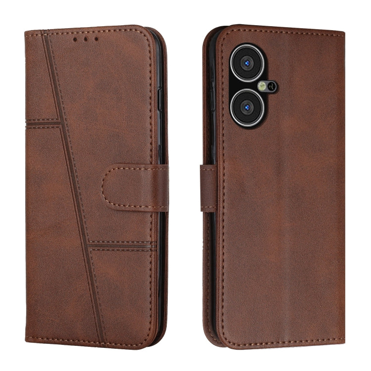 Stitching Calf Texture Buckle Leather Phone Case, For Tecno Pova Neo 3, For Tecno Pova 5 4G
