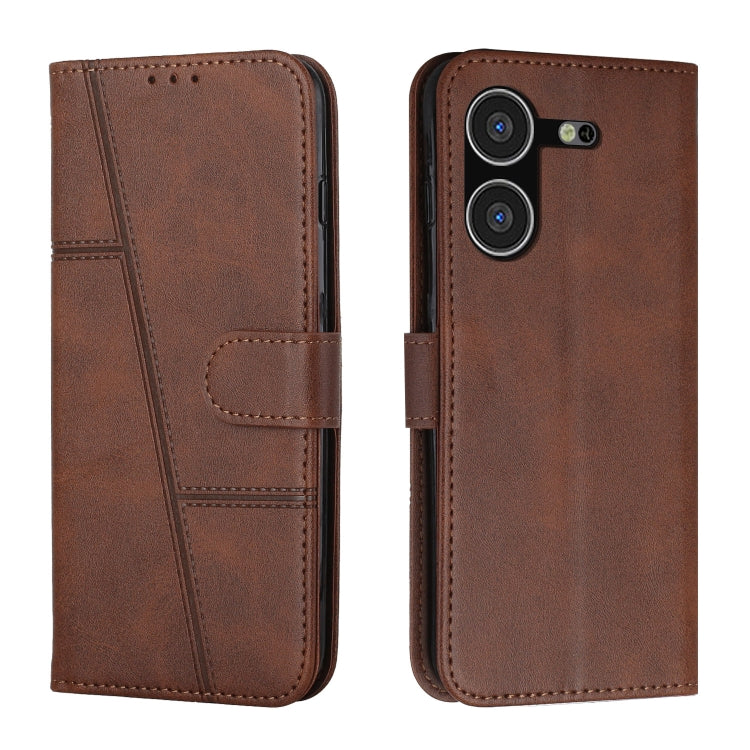 Stitching Calf Texture Buckle Leather Phone Case, For Tecno Pova Neo 3, For Tecno Pova 5 4G