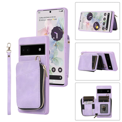 Zipper Card Bag Back Cover Phone Case, For Google Pixel 7a, For Google Pixel 7 Pro, For Google Pixel 7, For Google Pixel 6a