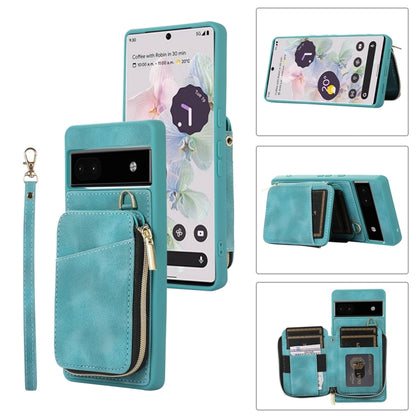 Zipper Card Bag Back Cover Phone Case, For Google Pixel 7a, For Google Pixel 7 Pro, For Google Pixel 7, For Google Pixel 6a
