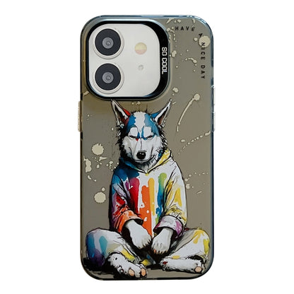 Animal Pattern Oil Painting Series PC + TPU Phone Case, For iPhone 12, For iPhone 12 Pro Max, For iPhone 12 Pro