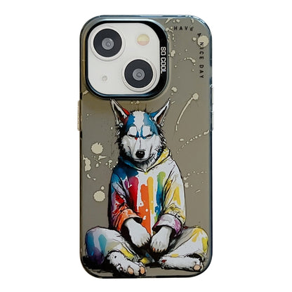 Animal Pattern Oil Painting Series PC + TPU Phone Case, For iPhone 13 Pro Max, For iPhone 13 Pro, For iPhone 13