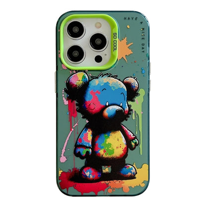 Animal Pattern Oil Painting Series PC + TPU Phone Case, For iPhone 15 Pro Max, For iPhone 15 Pro, For iPhone 15 Plus