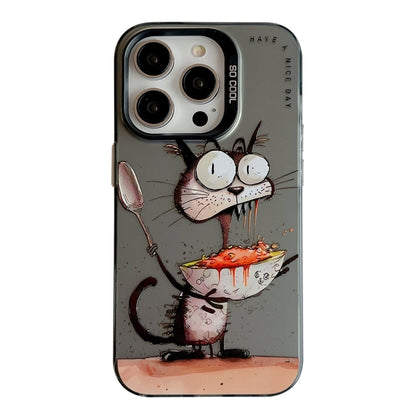 Animal Pattern Oil Painting Series PC + TPU Phone Case, For iPhone 15 Pro Max, For iPhone 15 Pro, For iPhone 15 Plus