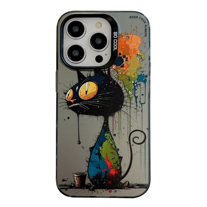 Animal Pattern Oil Painting Series PC + TPU Phone Case, For iPhone 15 Pro Max, For iPhone 15 Pro, For iPhone 15 Plus
