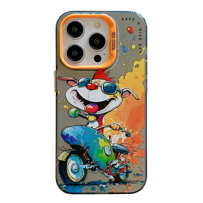 Animal Pattern Oil Painting Series PC + TPU Phone Case, For iPhone 15 Pro Max, For iPhone 15 Pro, For iPhone 15 Plus