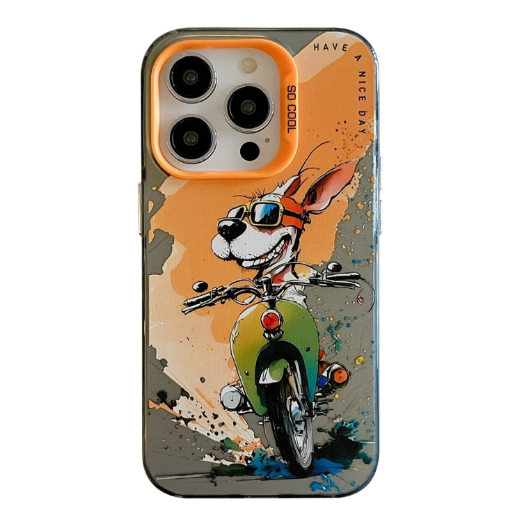 Animal Pattern Oil Painting Series PC + TPU Phone Case, For iPhone 15 Pro Max, For iPhone 15 Pro, For iPhone 15 Plus