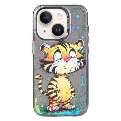 Animal Pattern Oil Painting Series PC + TPU Phone Case, For iPhone 15 Plus, For iPhone 15, For iPhone 14 Plus