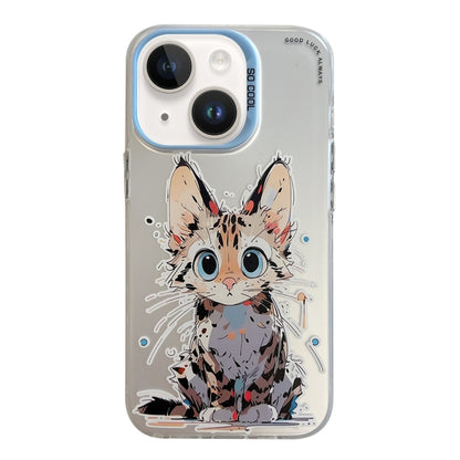 Animal Pattern Oil Painting Series PC + TPU Phone Case, For iPhone 15 Plus, For iPhone 15, For iPhone 14 Plus