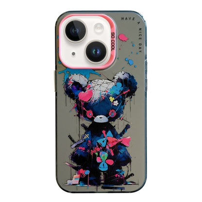 Animal Pattern Oil Painting Series PC + TPU Phone Case, For iPhone 15 Plus, For iPhone 15, For iPhone 14 Plus
