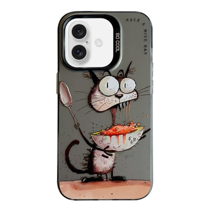 Animal Pattern Oil Painting Series PC + TPU Phone Case, For iPhone 16, For iPhone 15 Pro Max, For iPhone 15 Pro