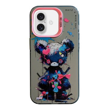 Animal Pattern Oil Painting Series PC + TPU Phone Case, For iPhone 16, For iPhone 15 Pro Max, For iPhone 15 Pro