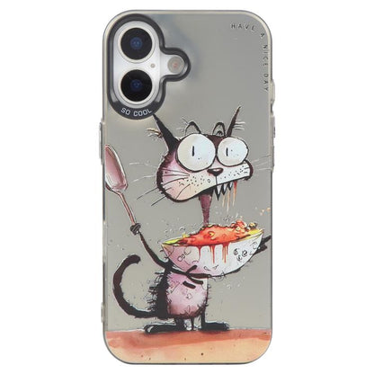 Animal Pattern Oil Painting Series PC + TPU Phone Case, For iPhone 17, For iPhone Air, For iPhone 16 Pro Max