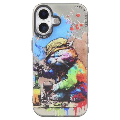Animal Pattern Oil Painting Series PC + TPU Phone Case, For iPhone 17, For iPhone Air, For iPhone 16 Pro Max