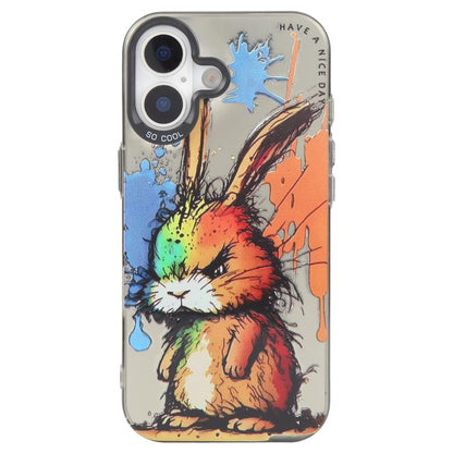 Animal Pattern Oil Painting Series PC + TPU Phone Case, For iPhone 17, For iPhone Air, For iPhone 16 Pro Max