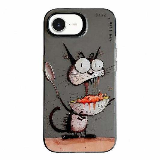 Animal Pattern Oil Painting Series PC + TPU Phone Case, For iPhone 17e / 16e, For iPhone 17 Pro Max, For iPhone 17 Pro