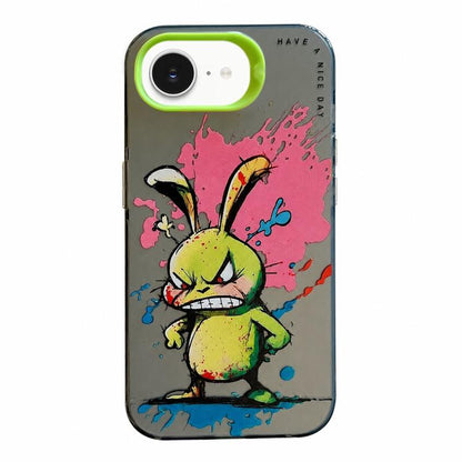 Animal Pattern Oil Painting Series PC + TPU Phone Case, For iPhone 17e / 16e, For iPhone 17 Pro Max, For iPhone 17 Pro