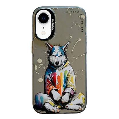 Coque de téléphone PC + TPU motif animal, pour iPhone XR, pour iPhone XS Max, pour iPhone 7 Plus / 8 Plus