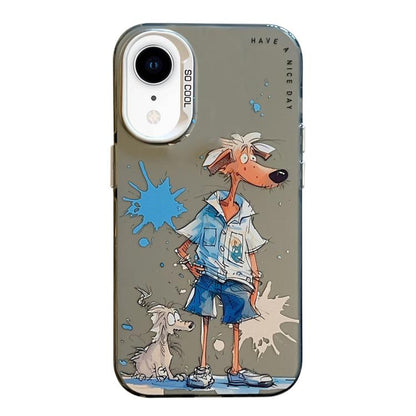 Coque de téléphone PC + TPU motif animal, pour iPhone XR, pour iPhone XS Max, pour iPhone 7 Plus / 8 Plus