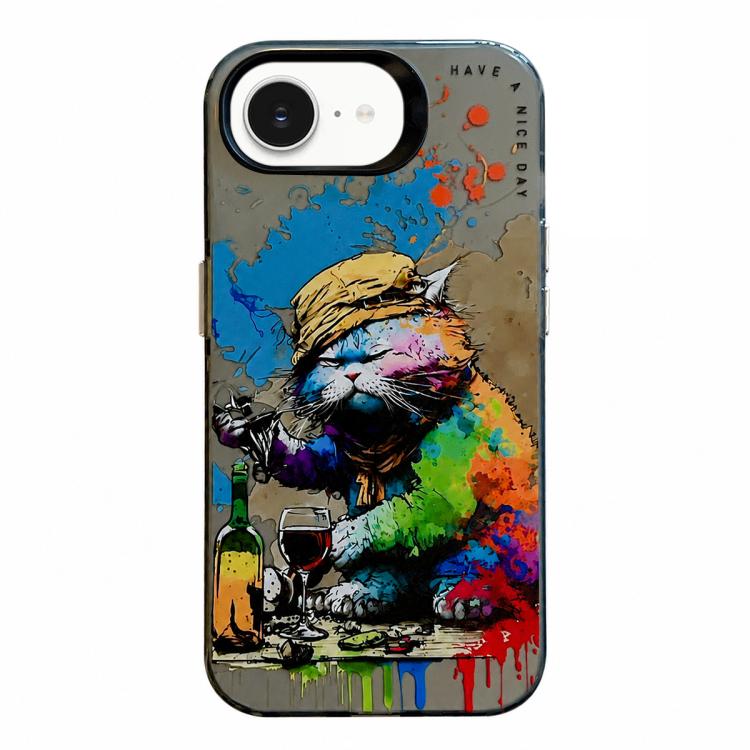 Animal Pattern Oil Painting Series PC + TPU Phone Case, For iPhone 14 Pro, For iPhone 14 Pro Max, For iPhone 7 / 8 / SE 2020