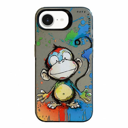 Animal Pattern Oil Painting Series PC + TPU Phone Case, For iPhone 14 Pro, For iPhone 14 Pro Max, For iPhone 7 / 8 / SE 2020