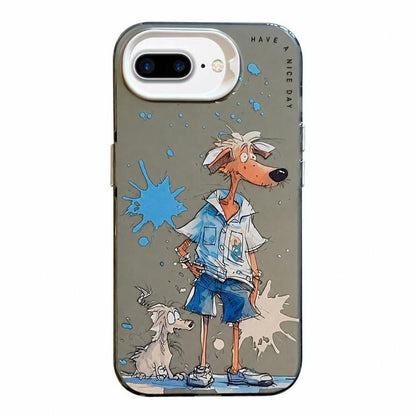 Coque de téléphone PC + TPU motif animal, pour iPhone XR, pour iPhone XS Max, pour iPhone 7 Plus / 8 Plus