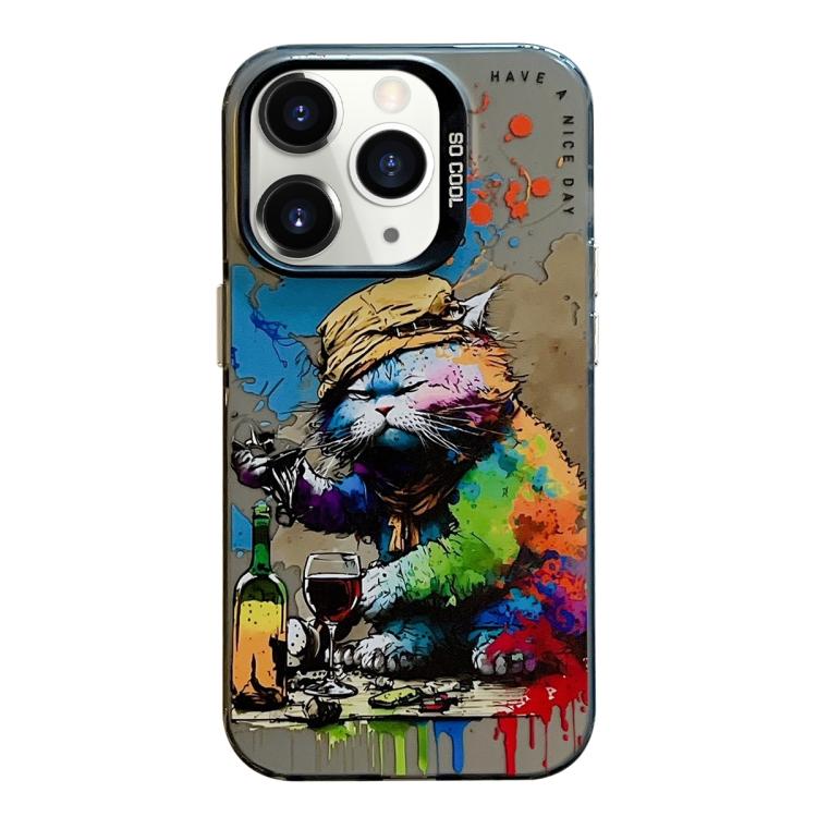 Animal Pattern Oil Painting Series PC + TPU Phone Case, For iPhone 11, For iPhone 11 Pro, For iPhone X / XS