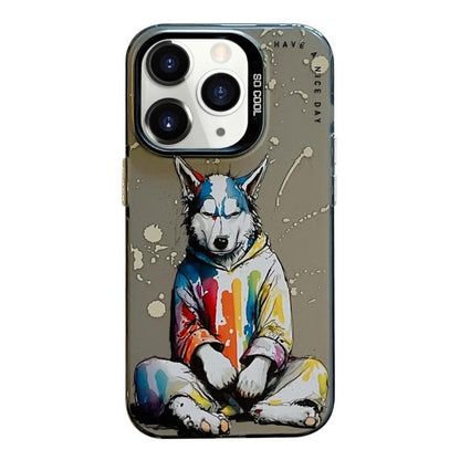 Animal Pattern Oil Painting Series PC + TPU Phone Case, For iPhone 11, For iPhone 11 Pro, For iPhone X / XS