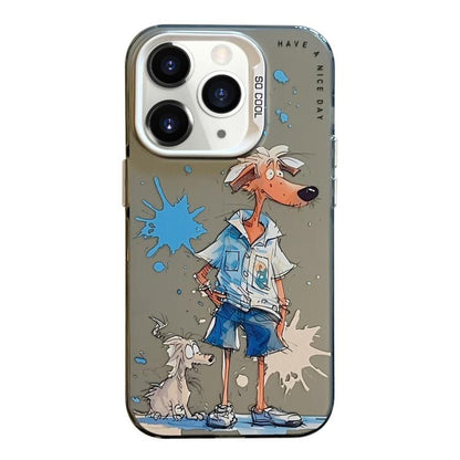 Animal Pattern Oil Painting Series PC + TPU Phone Case, For iPhone 11, For iPhone 11 Pro, For iPhone X / XS